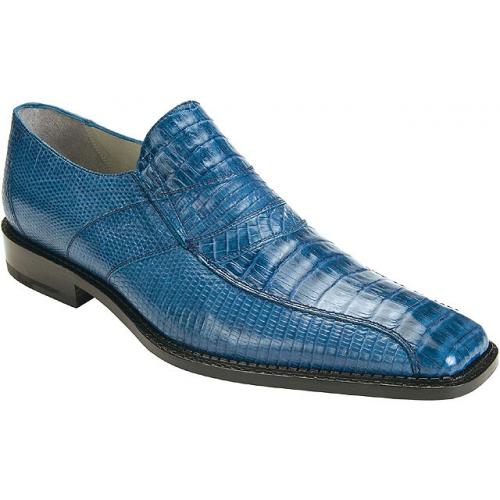 Belvedere "Gavino" Jean Genuine Crocodile / Lizard Loafer Shoes